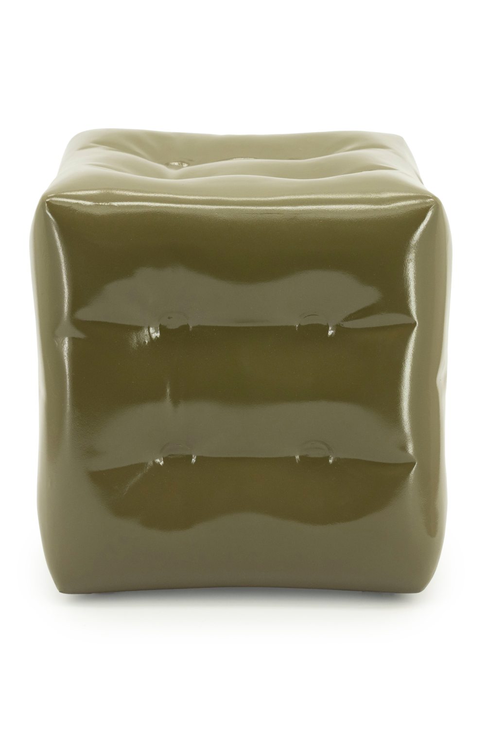 Glossy Crumpled Cube Stool | By-Boo Captives | OROA.com