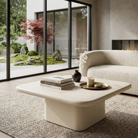   Lacquered Cement Square Coffee Table | Oroa.com