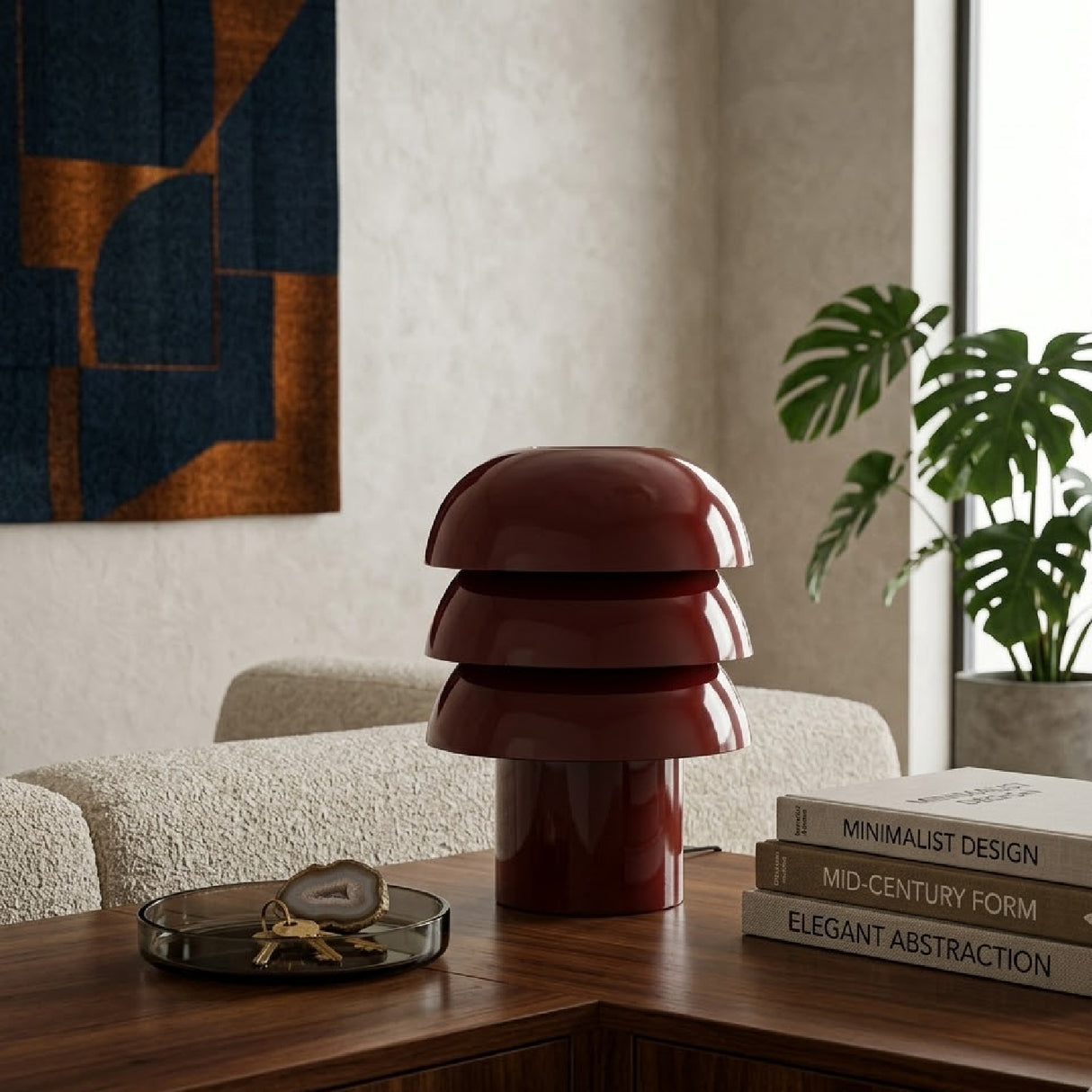   Glossy Iron Tiered Table Lamp | Oroa.com