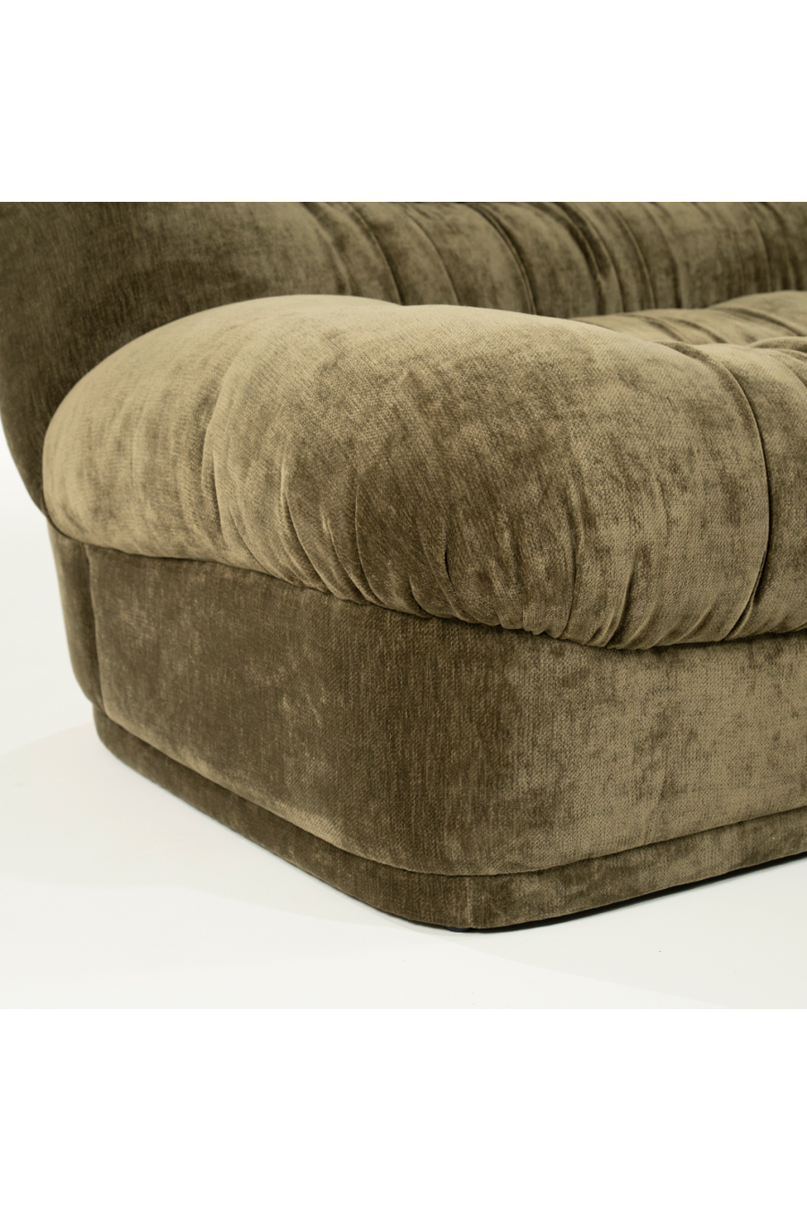 Corner of velvet upholstery showing nap