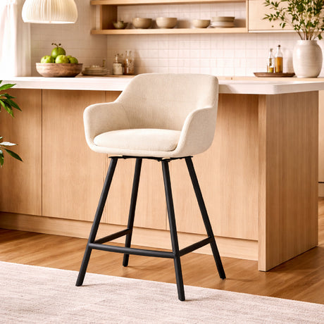   Upholstered Bar Stool with Arms | Oroa.com