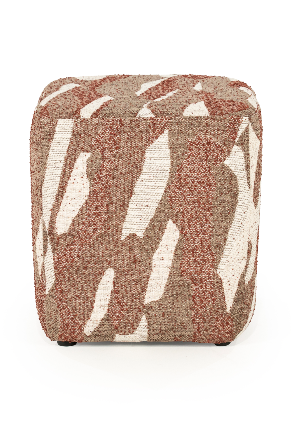 Printed Fabric Square Pouf S | By-Boo Rytm | Oroa.com