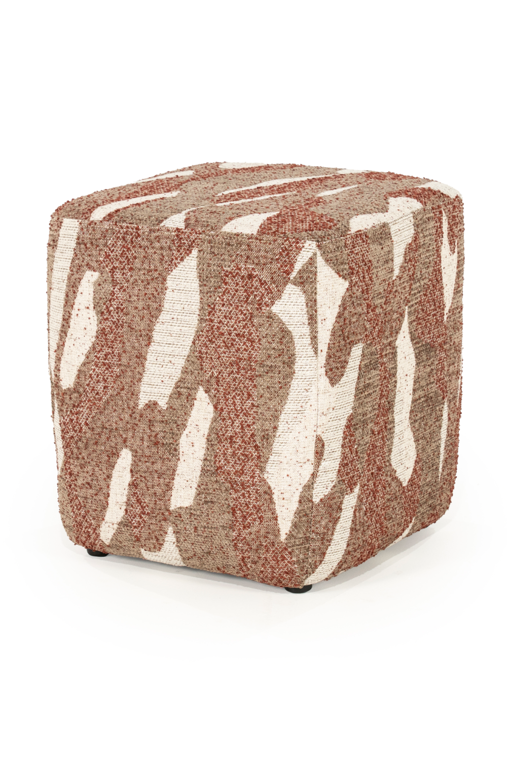 Printed Fabric Square Pouf S | By-Boo Rytm | Oroa.com