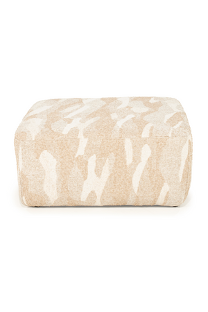 Printed Fabric Square Pouf L | By-Boo Rytm | Oroa.com