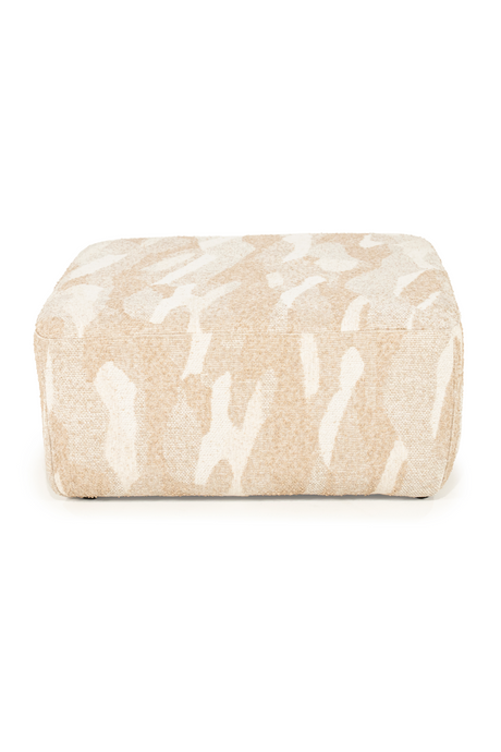 Printed Fabric Square Pouf L | By-Boo Rytm | Oroa.com