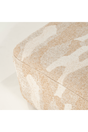 Printed Fabric Square Pouf L | By-Boo Rytm | Oroa.com