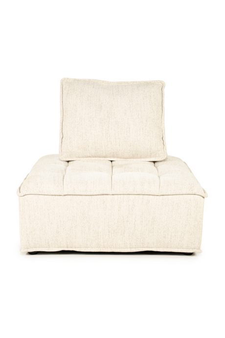 Square-Tufted Beige Lounge Chair | By-Boo Hive | Oroa.com