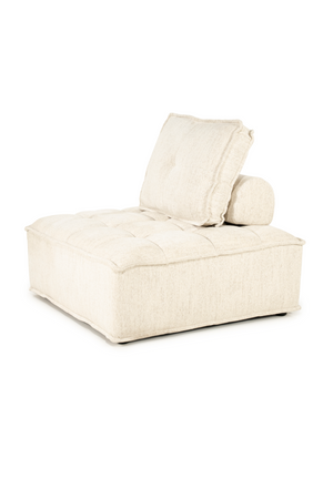 Square-Tufted Beige Lounge Chair | By-Boo Hive | Oroa.com