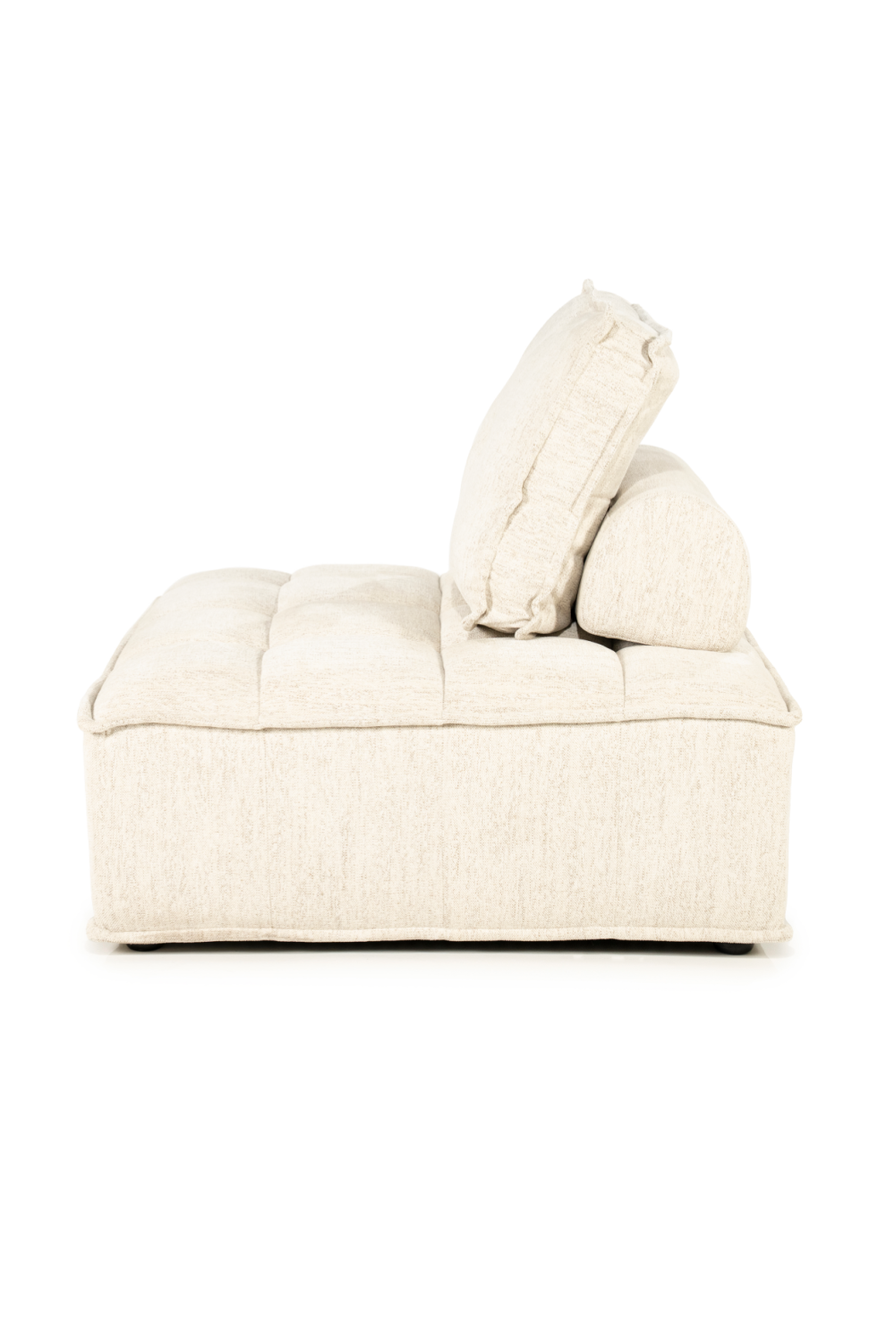 Square-Tufted Beige Lounge Chair | By-Boo Hive | Oroa.com