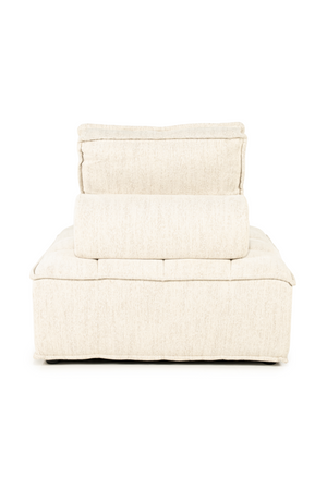 Square-Tufted Beige Lounge Chair | By-Boo Hive | Oroa.com