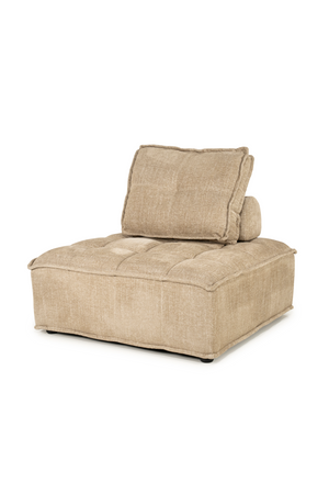 Square-Tufted Beige Lounge Chair | By-Boo Hive | Oroa.com