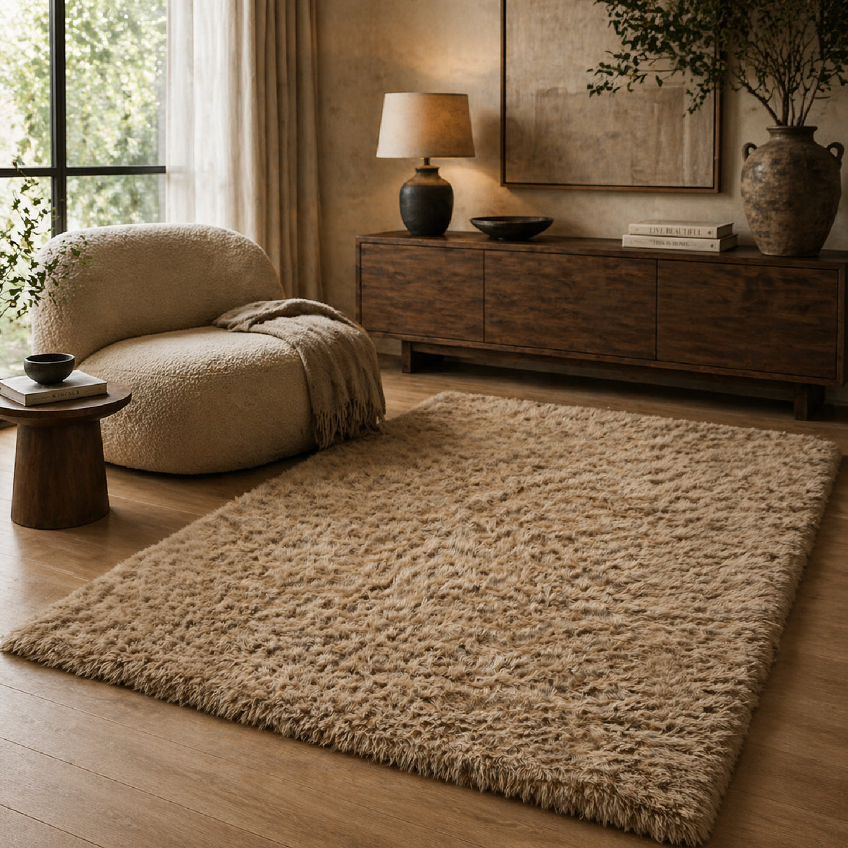   Furry Minimalist Carpet 5' x 7'5" | Oroa.com