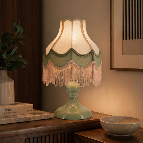   Jute Fringed Table Lamp | Oroa.com