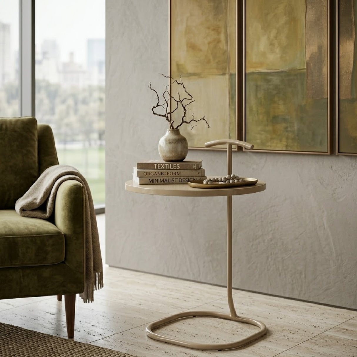   Lacquered Iron Side Table | Oroa.com