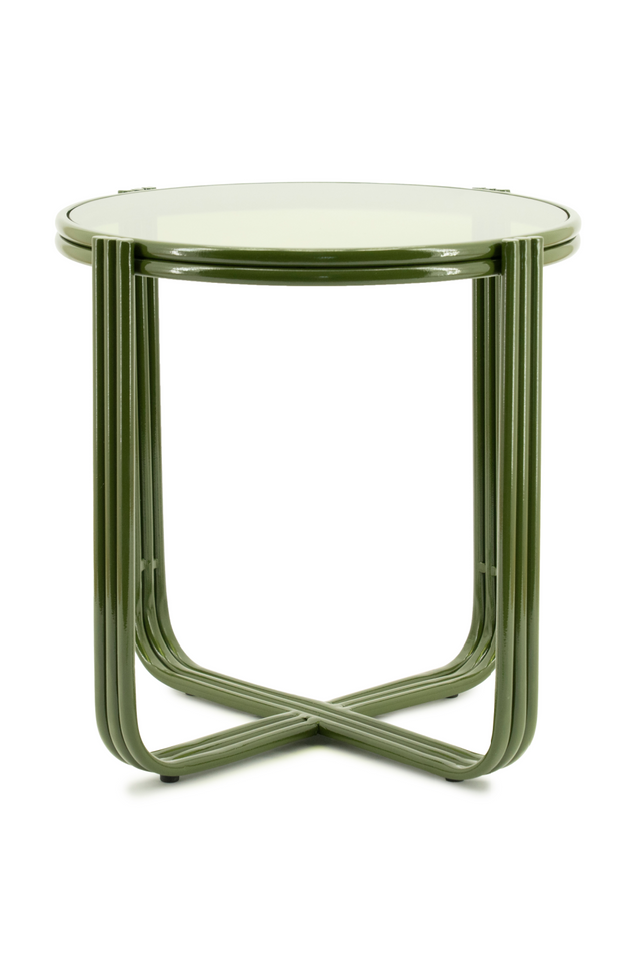 Cruciform Base Glass Side Table | By-Boo Groovy | Oroa.com