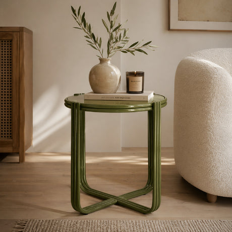   Cruciform Base Glass Side Table | Oroa.com