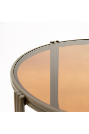 Cruciform Base Glass Coffee Table | By-Boo Groovy | Oroa.com