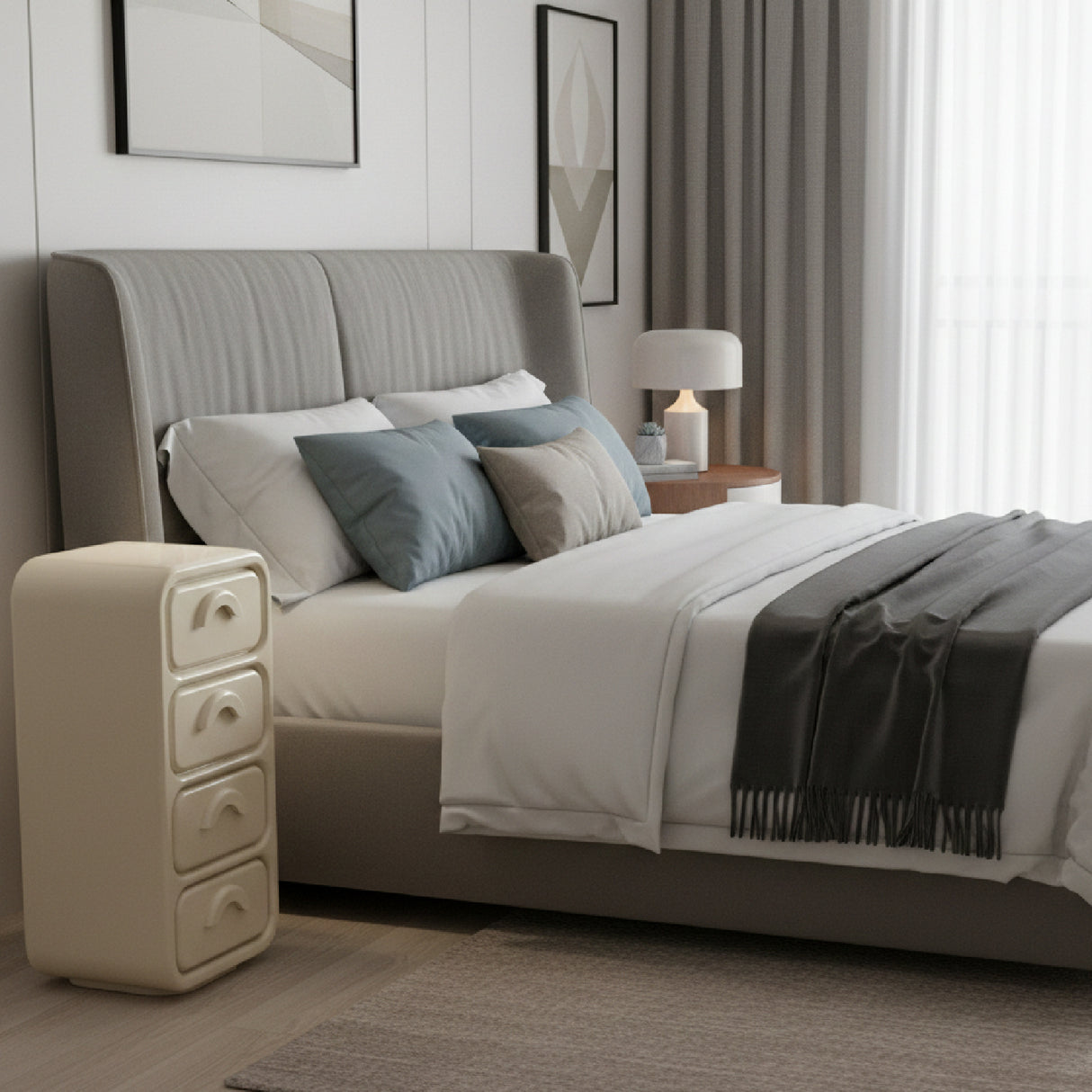   High-gloss 4-Drawer Cabinet L | Oroa.com