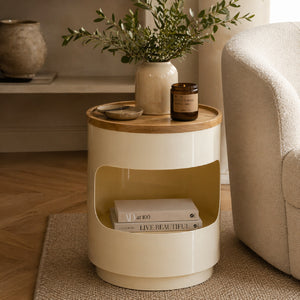   Round Oak Side Table | Oroa.com