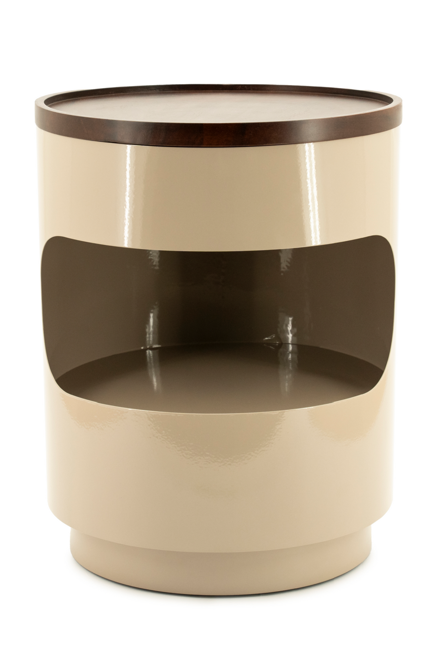 Cream base with dark brown rim version