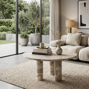   Marble Round Coffee Table | Oroa.com