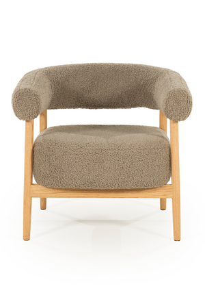 Oak Framed Curve Lounge Chair | By-Boo Cozy | Oroa.com