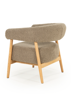 Oak Framed Curve Lounge Chair | By-Boo Cozy | Oroa.com