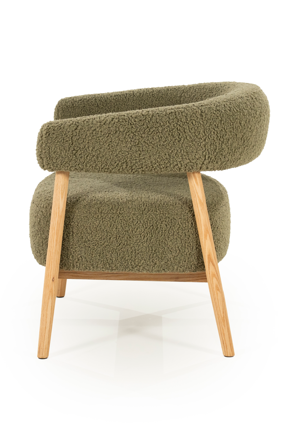 Oak Framed Curve Lounge Chair | By-Boo Cozy | Oroa.com