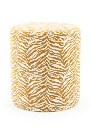 Printed Fabric Round Stool | By-Boo Tigra | Oroa.com