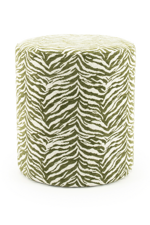 Printed Fabric Round Stool | By-Boo Tigra | Oroa.com