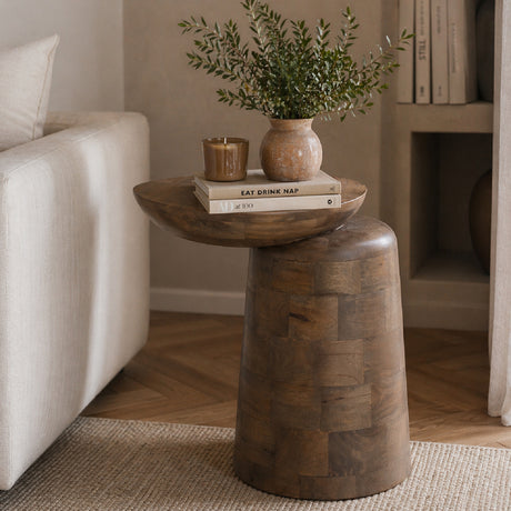   Lacquered Wood Asymmetric Side Table | Oroa.com
