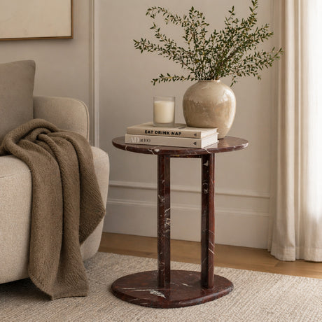   Polished Marble Side Table | Oroa.com