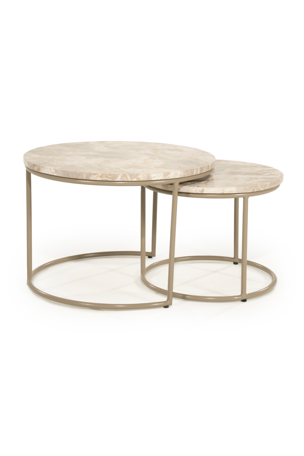 Round Marble Nested Coffee Tables (2) | By-Boo Alvar | Oroa.com