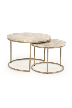Round Marble Nested Coffee Tables (2) | By-Boo Alvar | Oroa.com