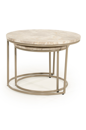 Round Marble Nested Coffee Tables (2) | By-Boo Alvar | Oroa.com