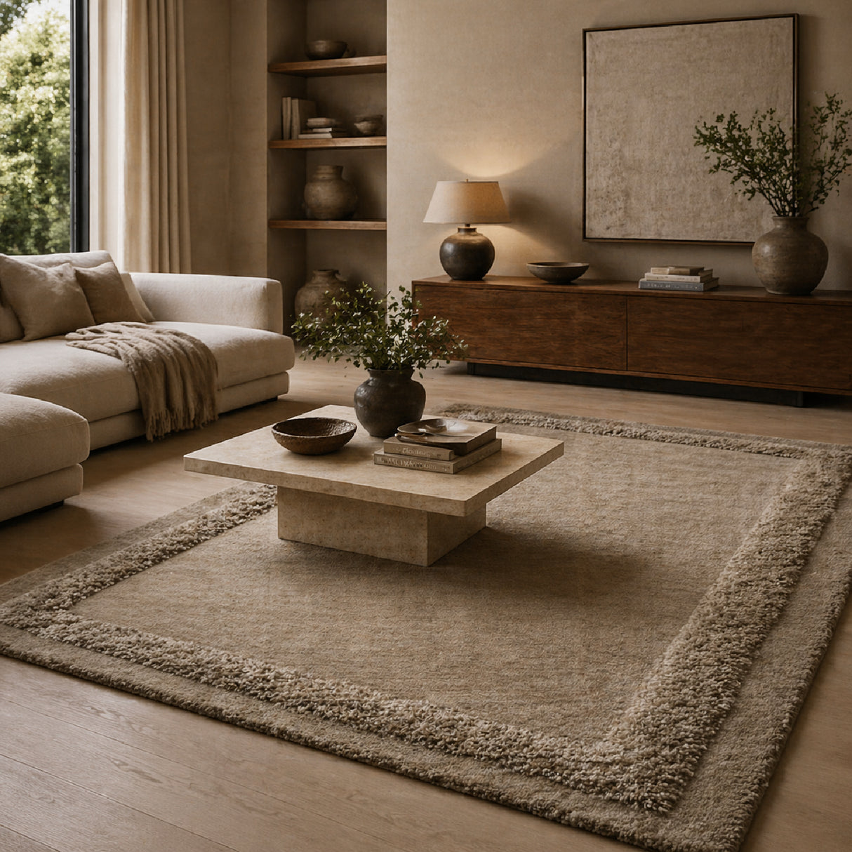   Hand-tufted Neutral Carpet 5 x 7'5" | Oroa.com