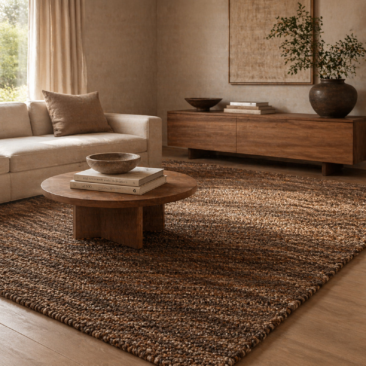   Hand-woven Cotton Carpet 5' x 7'5" | Oroa.com