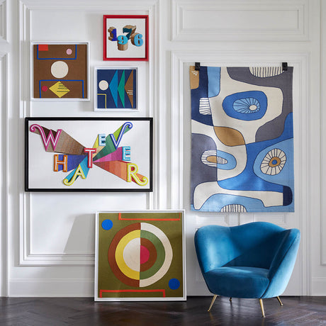 Multicolored Typography Beaded Art | Jonathan Adler Whatever | Oroa.com