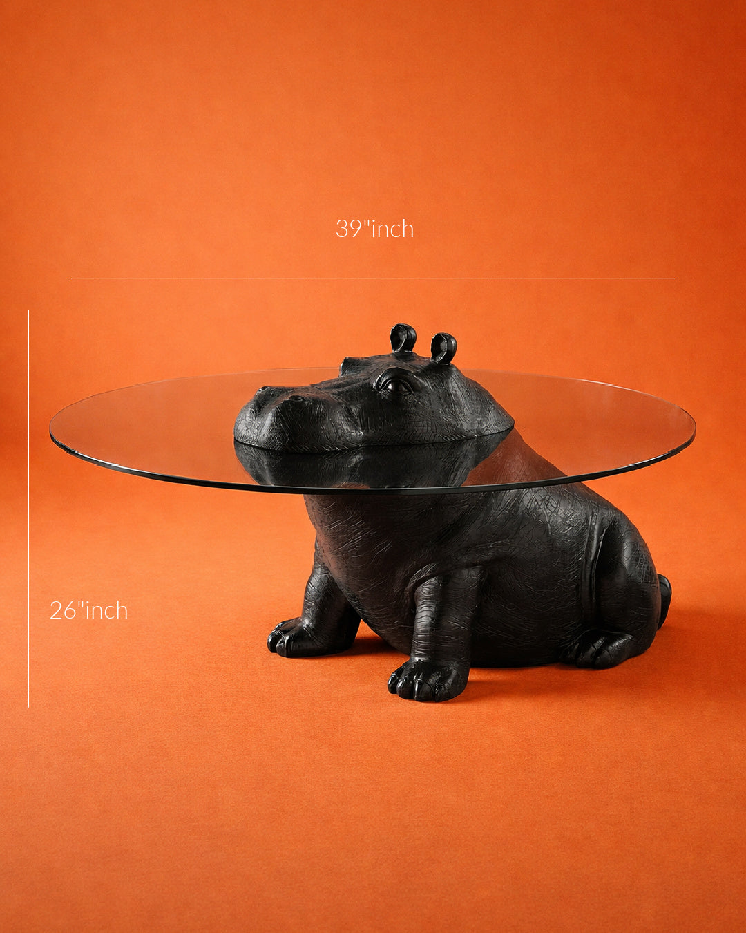 Happy As A Hippo Glass Coffee Table | Bold Theory