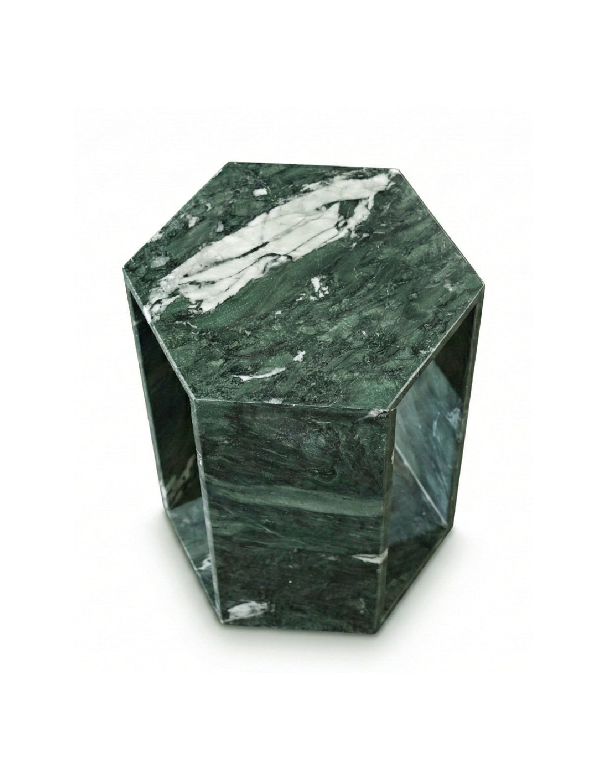 Green Marble Hexagon Side Table | OROA