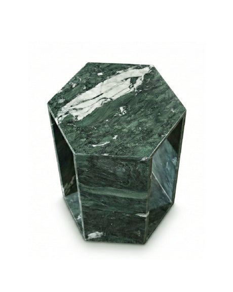 Green Marble Hexagon Side Table | OROA