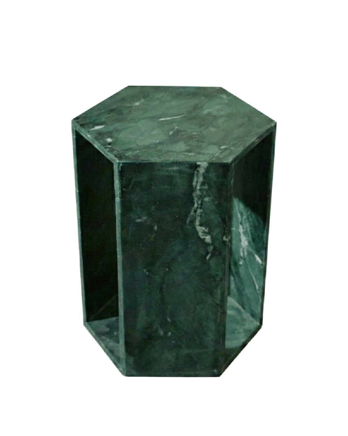 Green Marble Hexagon Side Table | OROA