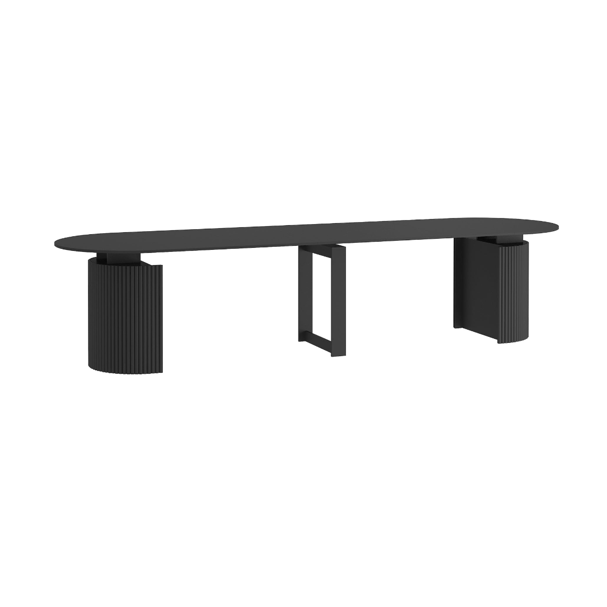 Expandable Black Dining Table for 10 | OROA