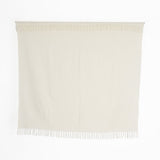 Handloomed Alpaca Bouclé Ivory Throw Blanket From Peru
