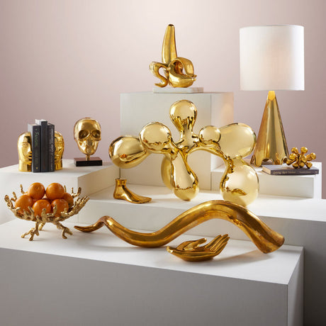 Polished Brass Decorative Object | Jonathan Adler Horn | Oroa.com