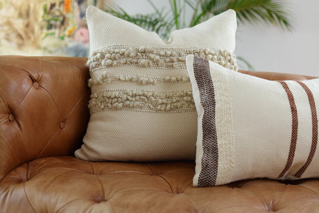Handwoven Wool Striped Pillow | Homelosophy Border