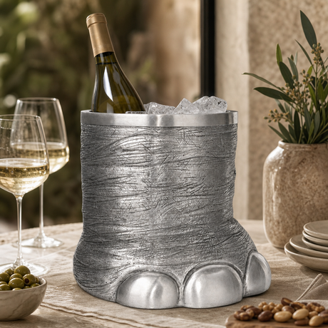 Pewter Elephant Foot Ice Bucket - OROA
