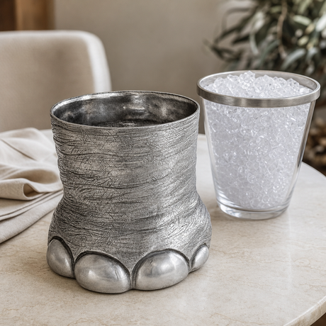 Pewter Elephant Foot Ice Bucket - OROA