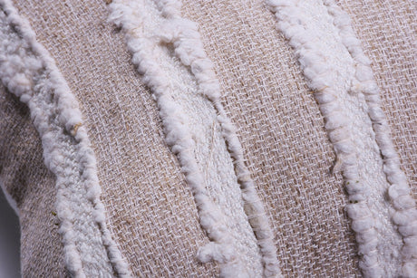 Natural Linen & Raw Silk Pillow | Homelosophy Striped