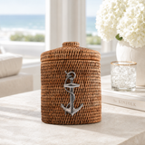 Anchor Hand Woven Wicker Rattan Ice Bucket - OROA